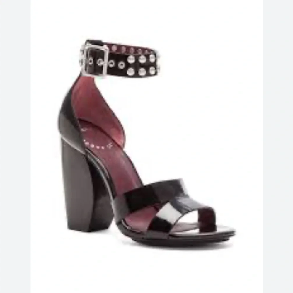 Marc Jacobs Jamie‎ Stud Strap Half Moon Sandal Hight Heel Shoes 36